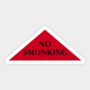 No smonking funny meme label Sticker